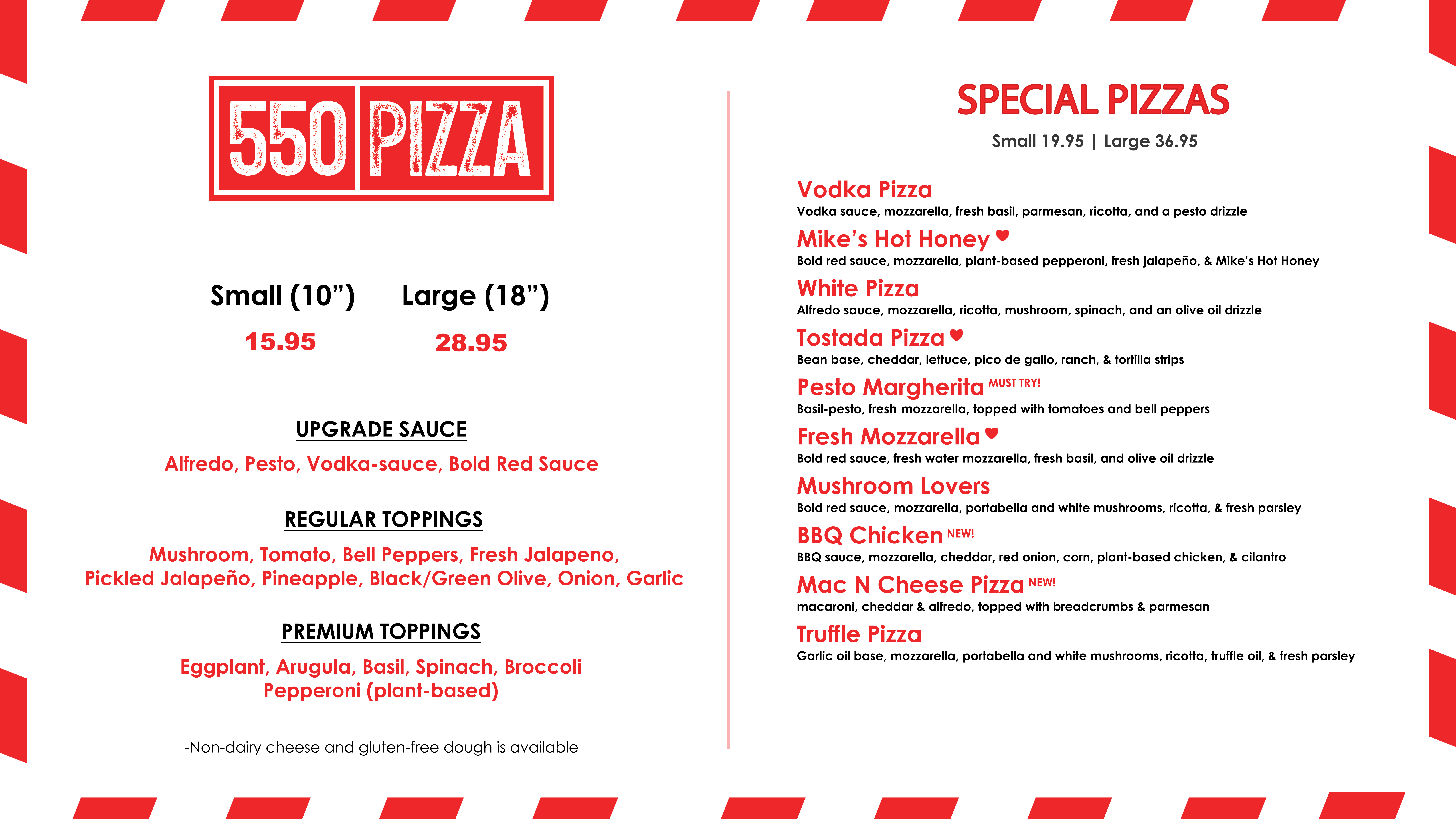 550 Pizza Menu 1