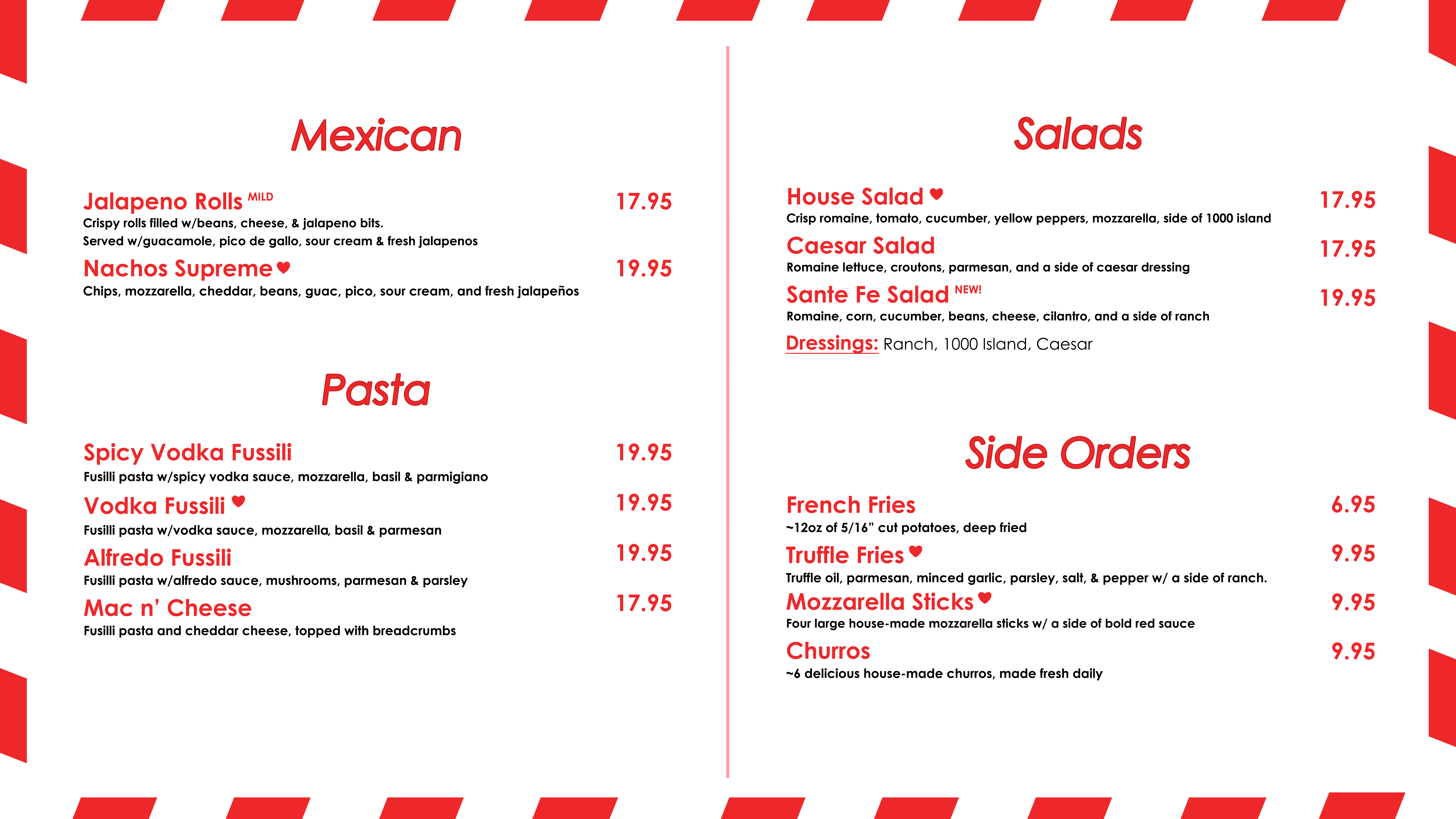 550 Pizza Menu 2